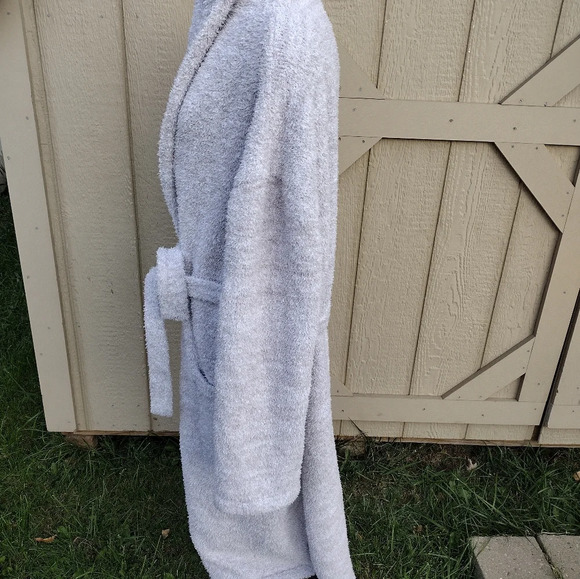 BAREFOOT DREAMS Robe CozyChic Heathered Stone Sz 3 Unisex Style B509 SOFT FLUFFY - Picture 3 of 7